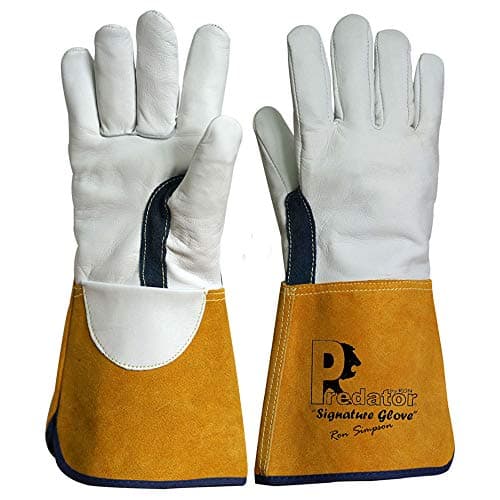 Image of Predator By Ron Tig Goat Gauntlet Leather Welding Gloves
