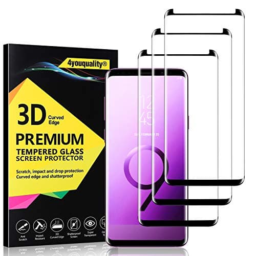 Image of 4youquality [3-Pack Samsung Galaxy S9 Screen Protector, Tempered Glass Film [LifetimeSupport][Full Coverage][Scratch-Resistant] Screen Protector for Samsung Galaxy S9