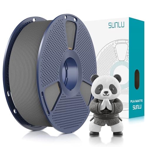 Image of SUNLU 3D Printer Filament PLA Matte 1.75mm, Neatly Wound Filament, Smooth Matte Finish, Print with 99% FDM 3D Printers, 1kg Spool (2.2lbs), 330 Meters, Matte Grey
