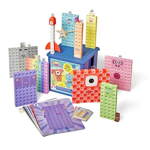 Image of Learning Resources MathLink Cubes Activity Set Numberblocks Heroes with Zeroes, Ages 3–7, Numberblocks Toys, Builds Number Sense & 10 Times Table Skills