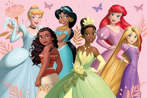 Image of PRIME 3D | Disney Princess Double Sided Puzzle | 3D Lenticular Jigsaw Puzzle | 46cm x 31cm - 200 pcs | Games & Puzzles | Ages 6+