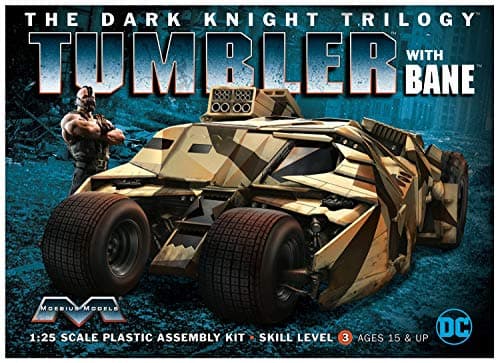 Image of BATMAN Moebius MMK967 1:25 Scale Dark Knight Armoured Tumbler Model Kit with Bane Figure