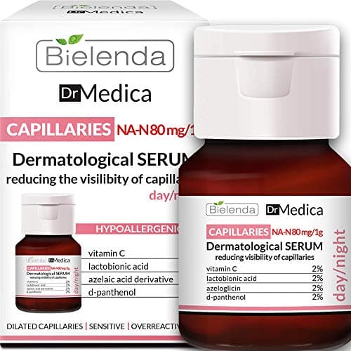 Image of Bielenda Dr Medica - Effectively Reduces The Visibility Of Capillaries, Brightens Discolorations - Dr Medica Capillary Skin Dermatologic Anti-Redness Face Serum Day/Night - 30 ml