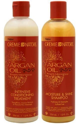 Image of CREME OF NATURE Argan Oil Moisture Shine Shampoo & Intensive Treatment Set by CREME OF NATURE [Beauty]