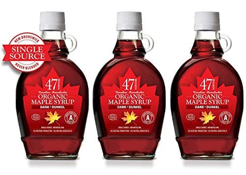 Image of 47° North Single Source Canadian Organic Maple Syrup, Grade A 250g (3x 250g, Dark)