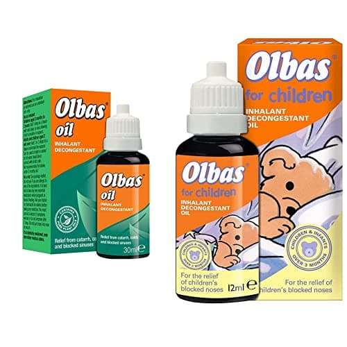 Image of Olbas Oil 30ml - Inhalant Decongestant Oil - Relief from Catarrh, Colds & Blocked Sinuses & Oil for Children 12ml - Inhalant Decongestant Oil - Relief from Catarrh, Colds & Blocked Sinuses