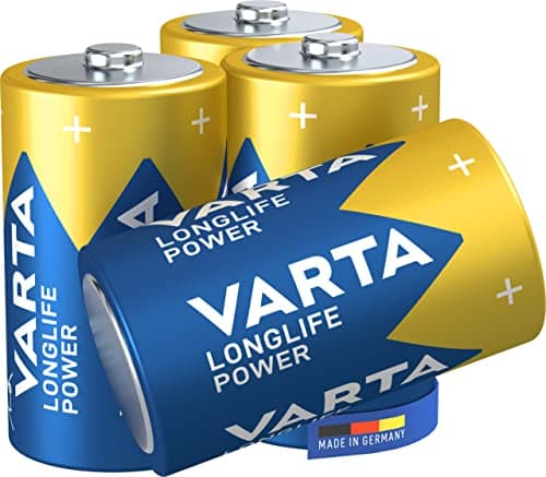Image of VARTA Longlife Power D Mono LR20 Alkaline Battery (4-pack) - Made in Germany - ideal for toys, torches, CD players and other battery-powered devices