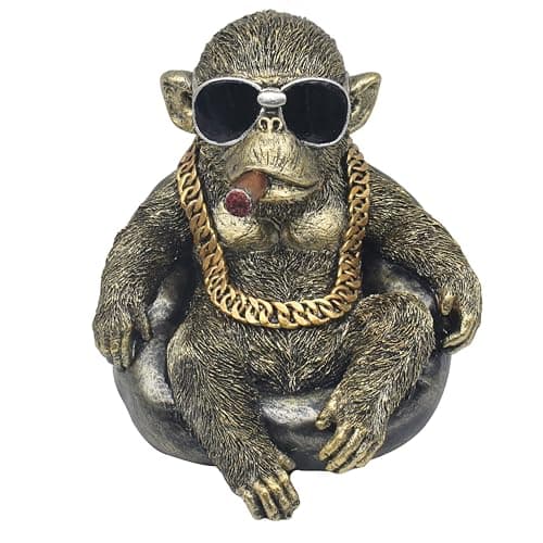 Image of Lesser & Pavey Animals with Attitude Gorilla Chilling Home Decor Figurines & Ornaments For Home & Office | Decorative Accessories Statues For Indoor & Outdoor | Lovely Gifts for Women & Men