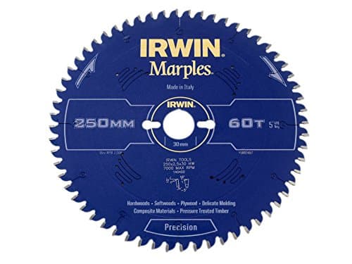 Image of IRWIN IRW1897457 250 x 30mm 60-Teeth Irwin Marples Circular Saw Blade with ATB Tooth Grind/ Negative Hook