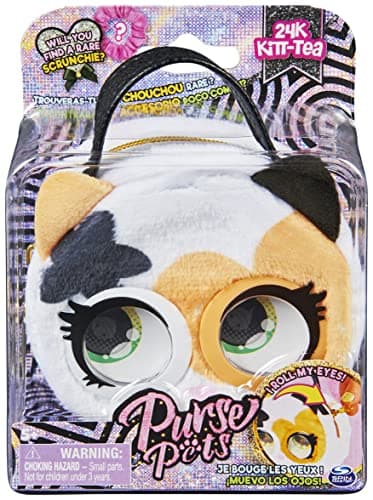 Image of Purse Pets Micros, 24K Kitt-tea Stylish Small Purse with Eye Roll Feature, Kids’ Toys for Girls Aged 5 and above