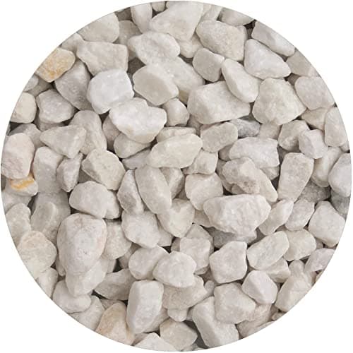Image of simpa Decorative Landscaping Garden Driveway Aggregate Chippings - Arctic White 20mm - 20kg Bag