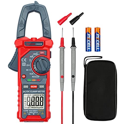 Image of AstroAI Digital Clamp Meter Multimeter 4000 Counts Auto-ranging Amp Voltage Tester Measuring AC/DC Voltage & Current, Resistance, Capacitance, Frequency, Continuity, Live Wire Test, NCV Detection