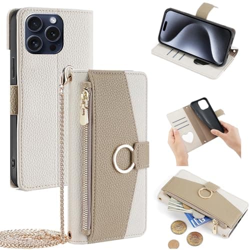 Image of Jiajihua Case Cover Compatible with Vivo Y73S / S7e Lanyard Zipper Wallet【3 Card Slot】【Magnetic clasp】 PU Leather Flip Stand White