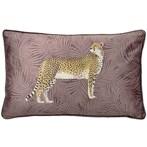 Image of Paoletti Cheetah Forest Cushion, Blush, 30 x 50cm