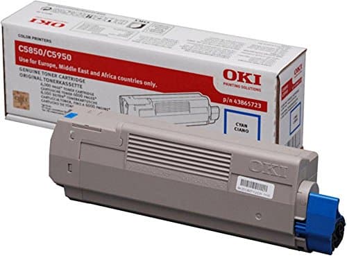 Image of OKI C5850 Toner Cartridge Yield 6000 Pages - Cyan