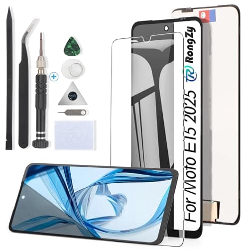 Image of RongZy Screen Replacement for Motorola Moto E15 LCD Touch Screen Internal Digitizer for Moto E15 2025 XT2523/G05 Display Replacement Assembly with Tools Kit(Black)