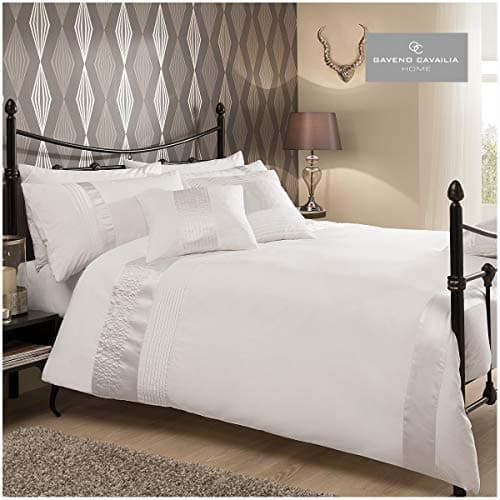 Image of Gaveno Cavalia Signature Collection Caprice Set with Duvet Cover and Pillow Case White, Polyester-Cotton, King