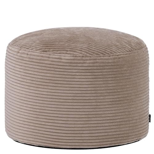 Image of icon Milano Cord Bean Bag Pouffe, Mocha Brown, Large Pouffe Footstool with Filling Included, Footrest, Bedroom, Living Room, Living Room Furniture