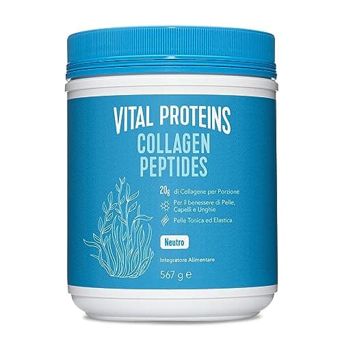 Image of Vital Proteins Collagen Peptides Powder Supplement (Type I, III) - Collagene idrolizzato - Non-GMO - Senza latticini e glutine - 20g per porzione - Non aromatizzato 567g Canister