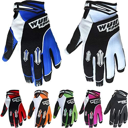 Image of Wulfsport Adult Stratos MX Motorbike Gloves Motocross Sports Off Road Racing Gloves - Blue L