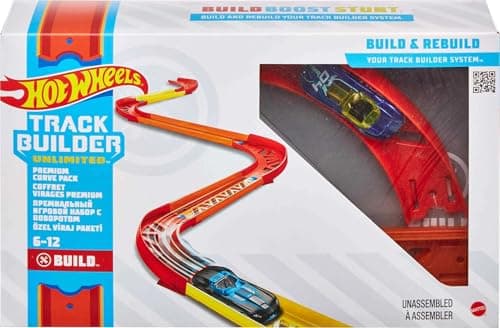 Image of Hot Wheels Track Builder Pack Assorted Curve Parts Connecting Sets Ages 4 and Older, GLC88