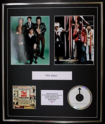 Image of CD & DOUBLE PHOTO DISPLAY THE WHO LTD. EDITION/COA/THEN AND NOW