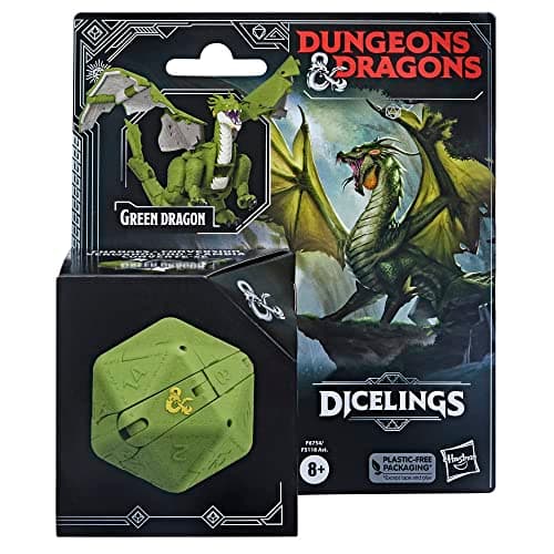 Image of Dungeons & Dragons Dicelings Green Dragon Collectible D&D Action Figures & Toys