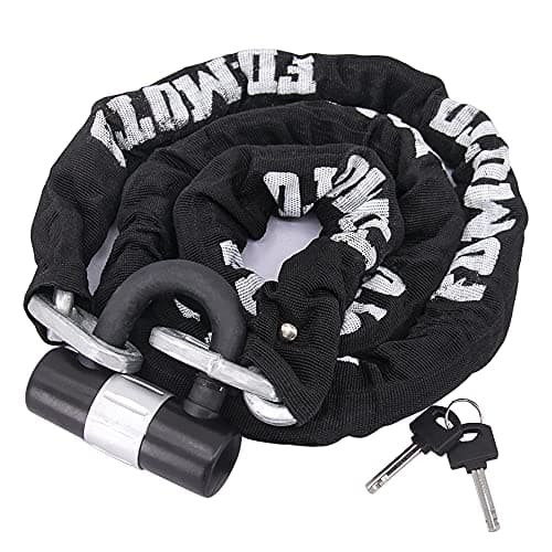Image of FD-Moto 1.8M*10mm Steel Heavy Duty Anti-Theft Motorbike Chain Lock Padlock Motorcycle Bike Scooter Bicycle Lock Black&White