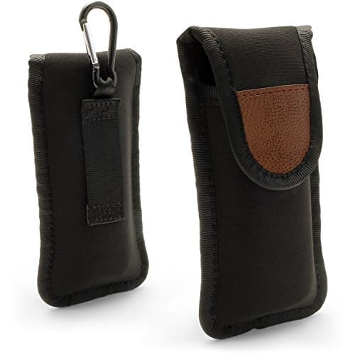 Image of iGadgitz Black Neoprene Pouch Sleeve Case for Digital Voice Recorders (Internal Dimensions: 125 x 45 x 21mm)