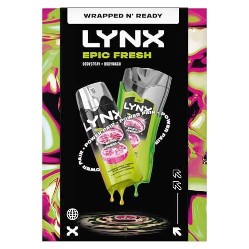 Image of Lynx Epic Fresh Duo Gift Set with a body wash and a body spray perfect for any occasion 2 piece