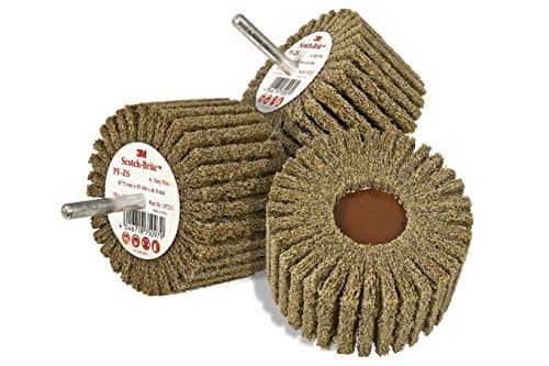 Image of 3M Scotch-Brite PF-ZS Type A 75 x 45 x 6mm Shaft Mounted Cut and Polish Flap Brush