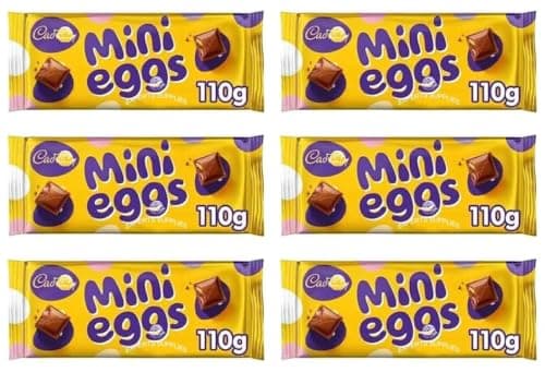 Image of 6 x New Cad Mini Egg Chocolate Bar 110g | Indulgent Milk Chocolate with Mini Eggs | Easter Treats | Milk Chocolate Bliss | Perfect Treat for all Year Around
