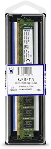 Image of Kingston ValueRAM KVR16N11/8 8GB (1×8GB) DDR3-1600MHz (PC3-12800) CL11 240-Pin DIMM Desktop Memory - Compatible with DDR3-1333MHz (PC3-10600) Modules