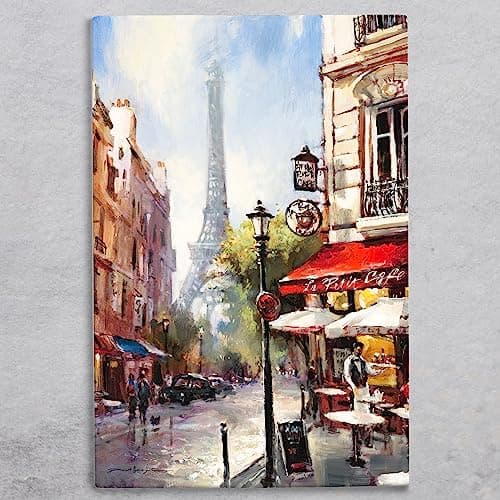 Image of Tour D'eiffel Ceramic Tile Picture Plaque Sign Wall Art By Brent Heighton Paris Eiffel Tower Scene 30x20cm