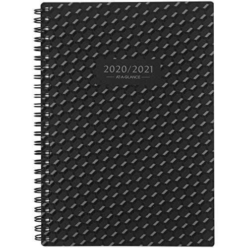 Image of Academic Planner 2020-2021, AT-A-GLANCE Weekly & Monthly Planner, 5-1/2" x 8-1/2", Small, Elevation, Black (75101P05)