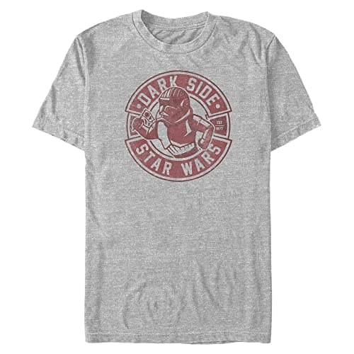 Image of STAR WARS Big & Tall Rise of Skywalker Red Trooper Handdrawn Men's Tops Short Sleeve Tee Shirt, Athletic Heather, XX-Large