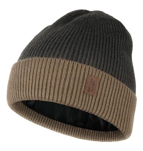 Image of Wmcaps Beanie for Men, Stretchy Soft Cuffed Wooly Beanie with Thick Warm Lining, Unisex Classic Winter Hat, Gifts for Women/Men/Her/Him/Dad (Tie-dye Khaki)