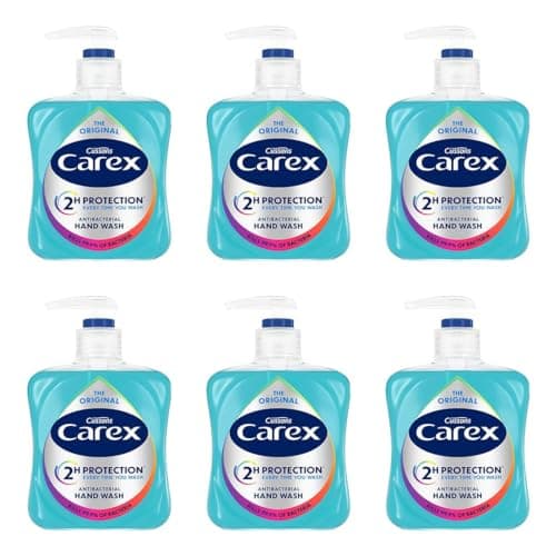 Image of Carex Original Antibacterial Hand Wash, Clean & Protect Hands, Bulk Buy, Pack of 6 x 250 ml (Packaging may vary)