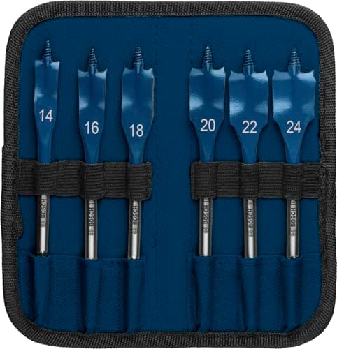 Image of Bosch 6X Expert Self Cut Speed Spade Drill Bit Set (for Softwood, Particleboard, Ø 14,0, 16,0, 18,0, 20,0, 22,0, 24,0 mm, Professional Accessory Drill Driver)