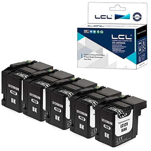 Image of LCL LC129 Ink Cartridge Replacement for Brother LC129 LC129XL LC129XLBK LC125XL for MFC-J6520DW J6720DW J6920DW (5 Black)