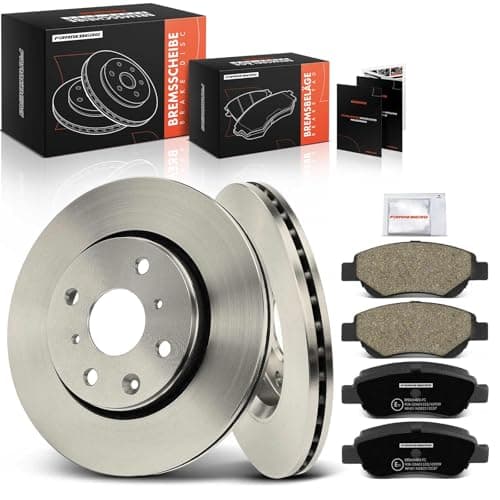 Image of Frankberg Brake Kit incl. 2x Brake Disc + 4x Brake Pad Front Compatible with C1 II PA PS 108 107 PM PN C1 PM PN Aygo B1 Replace# 4246J0,4246F0