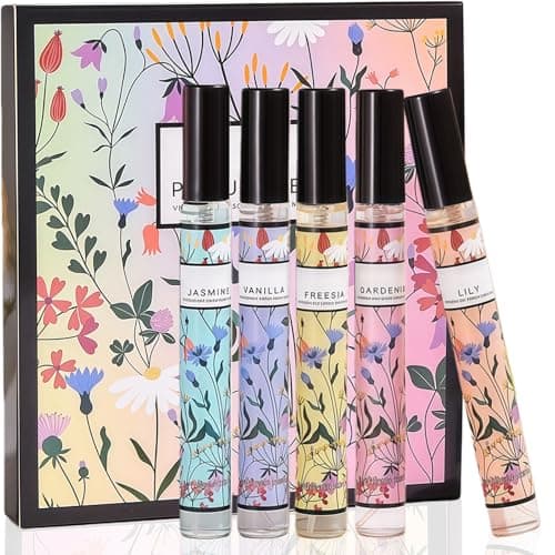 Image of Premium Women's Perfume Gift Set - Perfume Gift Set, 5x10ml Long Lasting Eau De Parfum, Sweet Floral & Fruity Scent, Travel Portable Perfume for Her, Mum, Birthday, Valentine's Day Gifts
