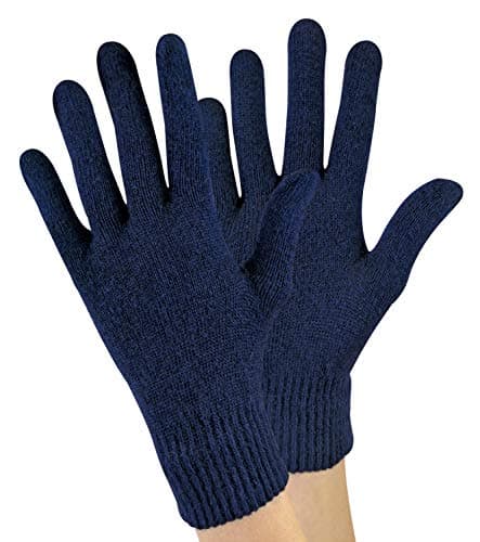 Image of Sock Snob - Ladies/Womens Knitted Winter Warm Magic Thermal Wool Gloves for Cold Weather (Navy, One Size)