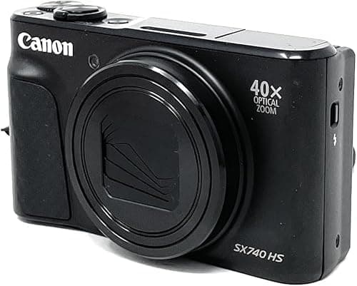 Image of Canon PowerShot SX740 HS Compact Digital Camera | 40x Optical Zoom | 4K UHD Video | 20.3MP | Wi-Fi | Bluetooth | Black (Renewed)