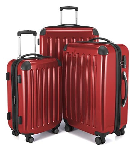 Image of Hauptstadtkoffer Alex 3-Piece Suitcase Set – Cabin Suitcase 55 cm, Medium Suitcase 65 cm & Large Travel Suitcase 75 cm, ABS/PC Hard Shell, TSA Lock, Red