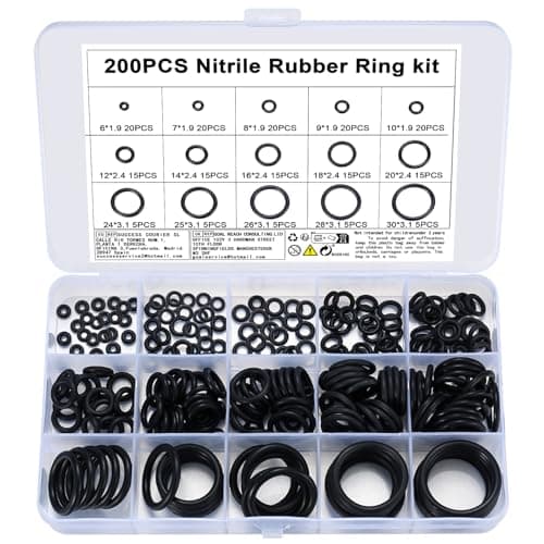 Image of 200pcs O-ring seals, 15 sizes rubber gasket seals, electrical seal kit, insulated pipe plumber seal O-ring gasket combination set