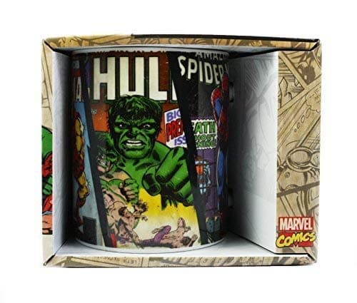 Image of Marvel Comics Superheroes Retro Comic Book Covers Ceramic Mug