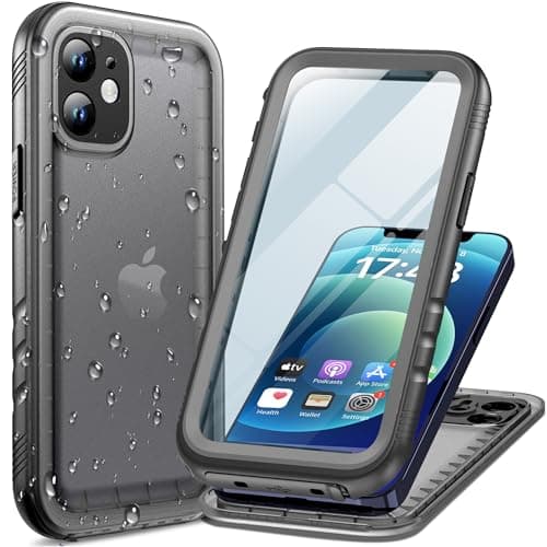 Image of Cozycase Waterproof Shockproof Case for iPhone 12 Mini 【2m Drop Proof】Unbreakable/Heavy Duty/Front and Back Cover【360 Full Body Protective】Underwater Dustproof Hard Bumper with Camera Protector