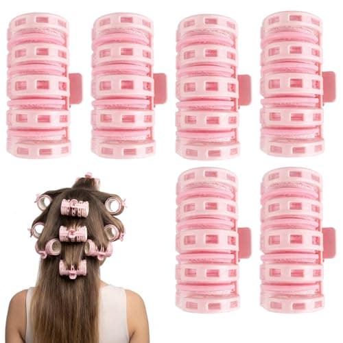 Image of 6 Pack Hair Rollers with Clips, Volumizing Roller for Hair Volume, Rollers and Clips Set, Create Multiple Styles