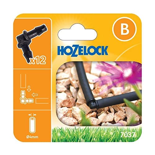 Image of HOZELOCK - Micro Irrigation Elbow Fittings 90° ø 4mm : Ideal for Diverting a Micro Irrigation Line, UV-resistant [7037 0012]